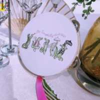 Tambourin en bois coloré avec ruban de soie, instrument de musique, vente en gros, pour église, mariage, danse, jouet sonore portatif
