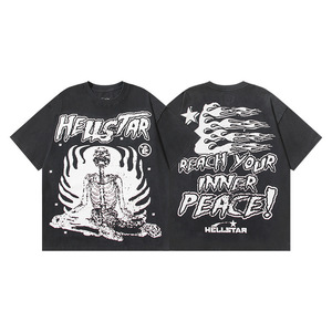 T-shirt unisexe 2026 NFC HELL Vintage Fashion Brand à manches courtes, coupe ample, en pur coton, avec lettres vieillies et effet délavé - Product Image 6