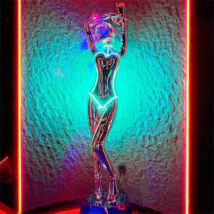 Superficie <span class=keywords><strong>de</strong></span> espejo pulido Robot Sexy Tamaño real Fibra <span class=keywords><strong>de</strong></span> vidrio Estatua gigante Escultura <span class=keywords><strong>de</strong></span> resina Decoraciones Artesanía Estatua personalizada Resina - Product Image 5