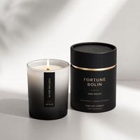 Bougie parfumée de luxe en gros pour la maison, dans un bocal en verre, avec étiquette personnalisée, pour salon, bougie parfumée