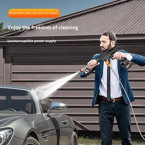 Lavadora de Autos Portátil Inalámbrica de 1000W de <span class=keywords><strong>Alta</strong></span> Potencia para Uso Doméstico, <span class=keywords><strong>Pistola</strong></span> de <span class=keywords><strong>Agua</strong></span> de <span class=keywords><strong>Alta</strong></span> Presión con Batería de Litio para Limpieza a Presión - Product Image 5