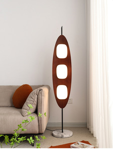 Nouvelle arrivée <span class=keywords><strong>Lampadaire</strong></span> LED moderne en noyer pour voiliers avec socle en <span class=keywords><strong>marbre</strong></span> - Product Image 4