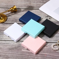 Caja de Joyería Ranurada de Cartón Portátil, Caja de Embalaje de Lujo para Anillos y Collares, Cajas de Regalo de Papel al por Mayor con Forro de Esponja