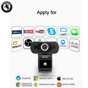 1080P Black Video Chat <span class=keywords><strong>Webcam</strong></span> <span class=keywords><strong>con</strong></span> micrófono Computadora de escritorio Supera a la cámara web incorporada - Product Image 4