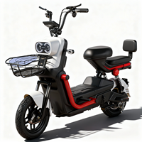 Vélo Électrique Intelligent à Assistance au Pédalage 500W de Haute Qualité, Moteur Brushless 48V, 3 Vitesses, Acier Carbone, Autonomie >60KM, Vélo Urbain Facile à Utiliser