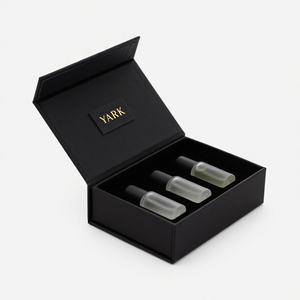 Boîtes cadeaux cosmétiques en papier noir luxe avec logo personnalisé, 30ml 50ml 100ml, fermeture magnétique, pour parfums - Product Image 2