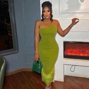 เดรสแฟชั่นทรงเข้ารูป แขนกุด สีพื้น สำหรับงานปาร์ตี้ คลับแวร์ ทรงสลิม ยาว เซ็กซี่  ชุดเดรสผู้หญิง ชุดเดรสสะโพกผู้หญิง - Product Image 2