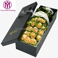Emballage de luxe pour roses en carton biodégradable, personnalisé, avec estampage UV, laminage mat/brillant, gaufrage, vente en gros