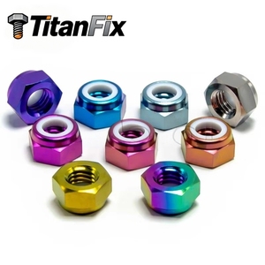 TitanFix Black Oxide Hex <b>Lock</b> Nuts M6-M12 Fully <b>Threaded</b> Self-Locking CNC Machined Metric Fasteners for General Industry Use - Product Image 2
