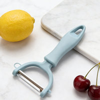 Groothandel handmatige roestvrijstalen & PP plastic multifunctionele fruit- en groenteschiller/snijder met aangepast logo