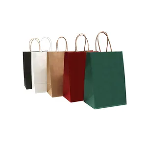 क्राफ्ट दोपहर के भोजन के मुड़ संभाल बैग कचरा ढोना शौचालय पैकेजिंग टोगो ऊतक के लिए उपहार पेपर बैग