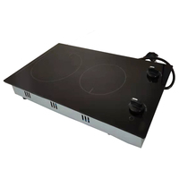 Cuisinière électrique à induction infrarouge personnalisée en usine OEM/ODM avec commande tactile intégrée Cuisinière à 2 plaques