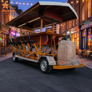 Vélo de ville Bestar à 3 vitesses, cadre en acier, freins à disque hydrauliques, fourche suspendue, capacité de charge de 1200 kg, idéal pour les fêtes, les pubs et la bière - Product Image 2