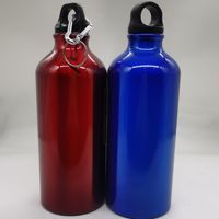 Bouteille d'eau sportive en aluminium réutilisable, colorée, avec logo personnalisé, cadeau promotionnel, avec mousqueton