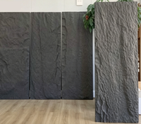 Panneau mural décoratif en PU effet pierre gris clair texturé haut de gamme pour murs extérieurs et salles à manger - Prix de gros