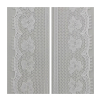 Bordure en dentelle de nylon à motif floral non extensible de 2,6 cm pour la bordure des vêtements