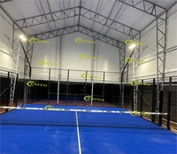 Couverture professionnelle EXITO pour toit de terrain de padel, court de tennis à pagaie panoramique avec toit