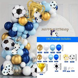 Kit <span class=keywords><strong>de</strong></span> Arco <span class=keywords><strong>de</strong></span> <span class=keywords><strong>Globos</strong></span> <span class=keywords><strong>de</strong></span> Fútbol, <span class=keywords><strong>Globos</strong></span> con Estampado <span class=keywords><strong>de</strong></span> Fútbol Blanco y Negro, Kit <span class=keywords><strong>de</strong></span> Arco <span class=keywords><strong>de</strong></span> <span class=keywords><strong>Globos</strong></span> con Globo <span class=keywords><strong>de</strong></span> Fútbol Metalizado para Fanáticos del Deporte - Product Image 5