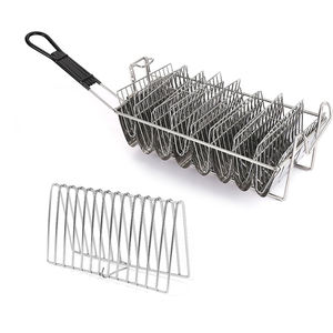 Panier de friteuse à <span class=keywords><strong>tacos</strong></span> Panier de support de taco pour friteuse à taco Moule de coquille de taco en forme de V Friteuse à taco pour <span class=keywords><strong>burritos</strong></span> et tortillas (8 coquilles) - Product Image 1