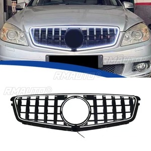 ตะแกรงกันชนหน้ารถยนต์ LED แบบตกแต่งสำหรับ Mercedes Benz C-Class W204 ปี 2009-2014 สไตล์ GT - Product Image 1