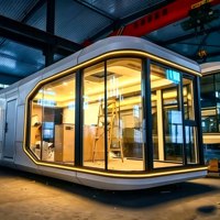 Fabricant de maisons capsules préfabriquées de luxe de 20 pieds, structure en acier léger, étanches, installation rapide, maisons capsules mobiles, vente en gros
