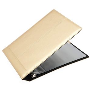 Customized pu ring binder business card 6 rings binder business checkbook binder