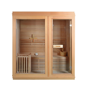 بيع المصنع مباشرة 2-6 أشخاص الشوكران المنزل غرفة ساونا بالبخار الرطب موقد خشبي تقليدي منزل ساونا - Product Image 1