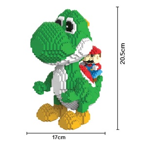 Set de Bloques de Construcción de Dinosaurio de Dibujos Animados Personaje de Juego Clásico Modelo de Mario Juguete DIY Ladrillo Ensamblado para Aliviar el Estrés Regalo de Juguete de Construcción - Product Image 2
