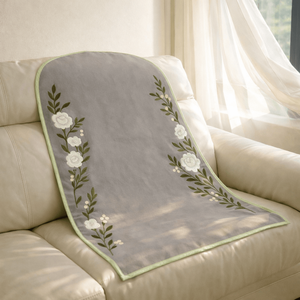 Tapis <span class=keywords><strong>de</strong></span> <span class=keywords><strong>prière</strong></span> personnalisé <span class=keywords><strong>de</strong></span> qualité supérieure, exclusif en ligne, en laine/soie, lavable, rembourré, avec broderie artisanale, dos antidérapant - Product Image 2