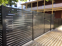 Système de garde-corps en aluminium à lattes horizontales personnalisable pour projets d'ingénierie avec support de fabrication OEM