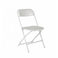 Chaises en plastique, vente en gros, chaise blanche pliée, utilisée pour les événements de mariage