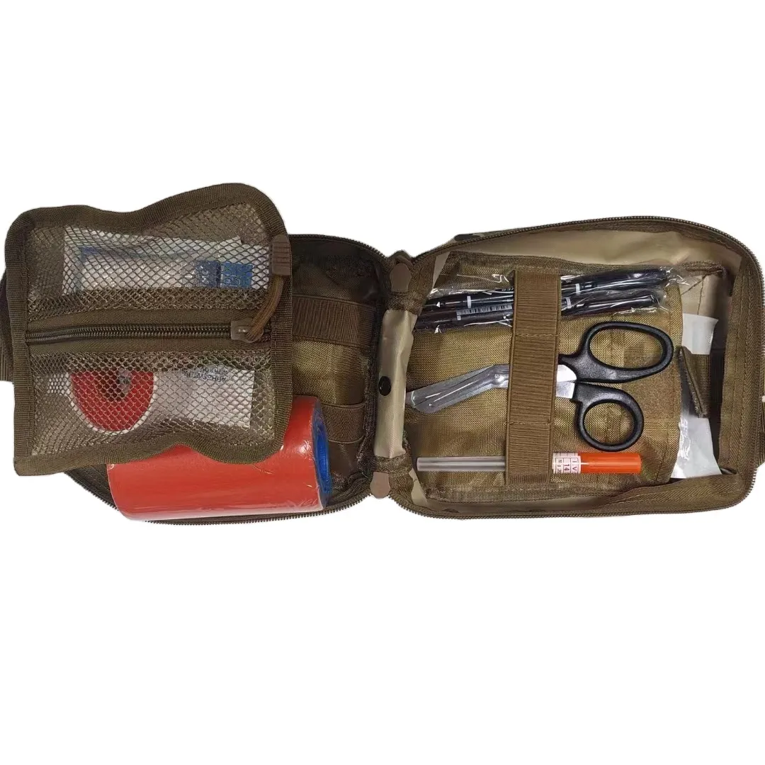 Medical OEM Portable Outdoor Survival Emergency Survival Nylon Combat Bag Pouch Tactical Trauma Individual IFAK