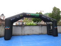 Arche de tunnel d'entrée gonflable 3D personnalisée à 4 piliers, portique gonflable géant pour équipes sportives et événements