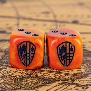 FACCUB Promocional Personalizado Padrão 6 Lados 16mm Resina Plástico Jogo De Bordo D6 Dice Casino Festa Temática Em Branco Preto Brinquedos Presentes - Product Image 1