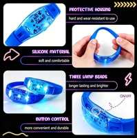 Bracelet lumineux personnalisé en gros activé par le son, bracelet LED lumineux activé par la voix