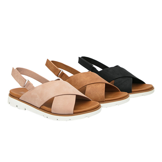 Wholesale Fashion New Design Adult Summer Girls Casual Beach Sandals Women Flat Shoes
