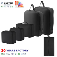 Cubes de compression de qualité supérieure pour bagages, organiseur de rangement pour bagages, ensembles de sacs de voyage, 6 pièces avec double fermeture éclair
