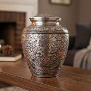 Design Urns With Band Carving for Adult Human Ashes Design Urns With Band Carving for Adult Human Ashes - Indian Home Crafts - Product Image 1