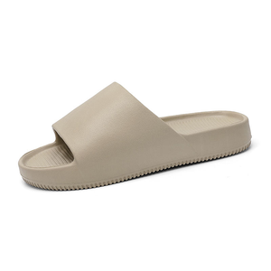 Sandalias de suela gruesa con punta abierta, pantuflas de verano para hombre, zapatos de playa para exteriores, sandalias planas de EVA, estilo casual para caminar. - Product Image 5