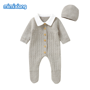 Mimixiong Vendita Top Tutine Autunno Inverno per Neonati Maschi e Femmine con Cappelli Set di Abbigliamento per Bambini - Product Image 1