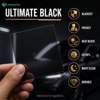 Film de Vitres de Voiture Nano Céramique Noir Ultime 15% VLT IR 85 UV 99 Anti-Chaleur Confidentialité Pare-Brise Vente en Gros Direct Usine