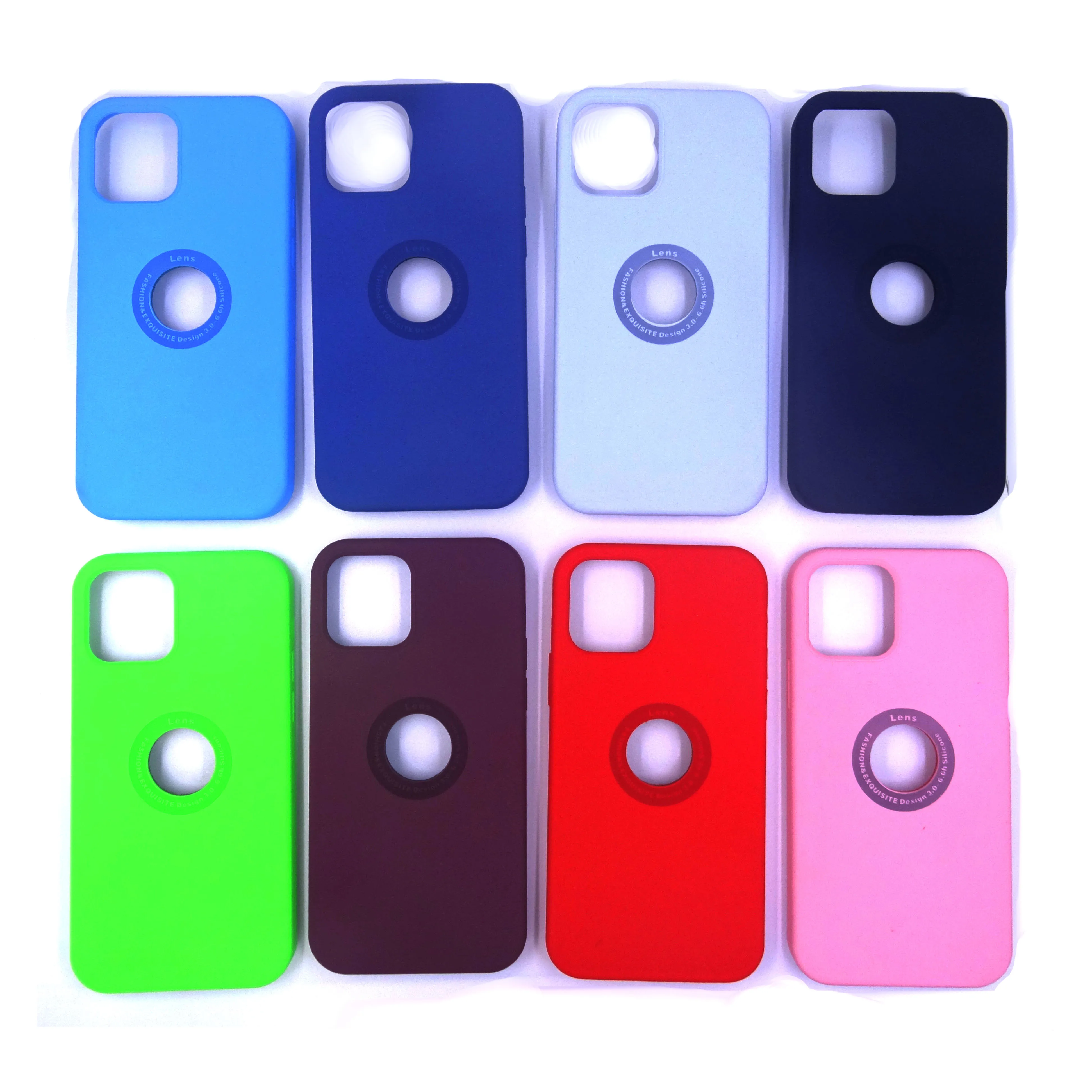 Wholesale Half Cover Phone Case For Iphone Liquid Silicone Mobile Phone Case