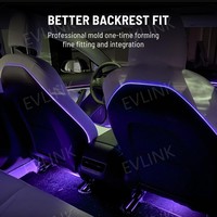 Éclairage d'ambiance de sculpture au laser à Led pour l'éclairage d'ambiance intérieur de voiture Tesla avec panneau de contrôle pour le modèle 3/Y 2021 +.