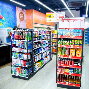 ADong's personalizable de un solo lado negro góndola estantería supermercado estante para tienda-A28 - Product Image 1