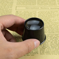 10x Loupe de réparation portable mini noire pour la réparation de montres, la bijouterie et l'appréciation des objets anciens