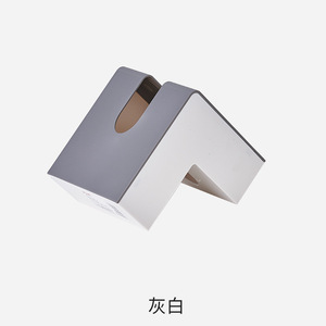 New Design Empty <strong>Customized</strong> Black White Gray <strong>Cardboard</strong> <strong>Box</strong> Influencer L-shaped <strong>Tissue</strong> <strong>Box</strong> Living Room Simple <strong>Tissue</strong> <strong>Box</strong>