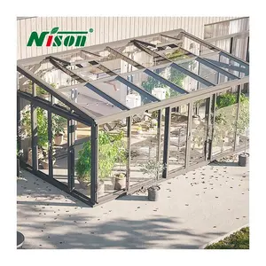 Bán buôn kính đôi nhà kính solarium nhôm sunroom vườn veranda sunrooms kính nhà kính mái