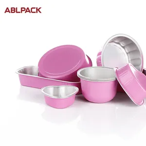 ABLPACK grosir kemasan roti 7.7oz Aluminium Tin Cup baki kue Muffin Liner Oven memanggang Mini Pie Pan untuk pesta