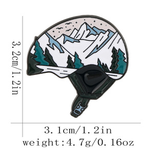 定制金属运动徽章 滑雪徽章 高品质珐琅徽章 用于团队表彰和徽章 - Product Image 6