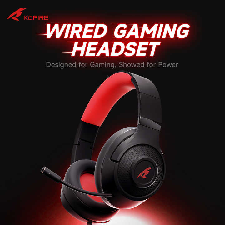 Picun C80 Lightweight Over Ear Wired Gaming Headphones Computer 